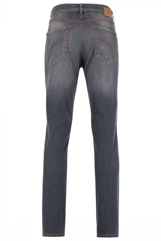 Jeans 5 Pocket High Stretch Mittelgrau – Bild 5