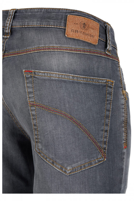 Jeans 5 Pocket High Stretch Mittelgrau – Bild 3