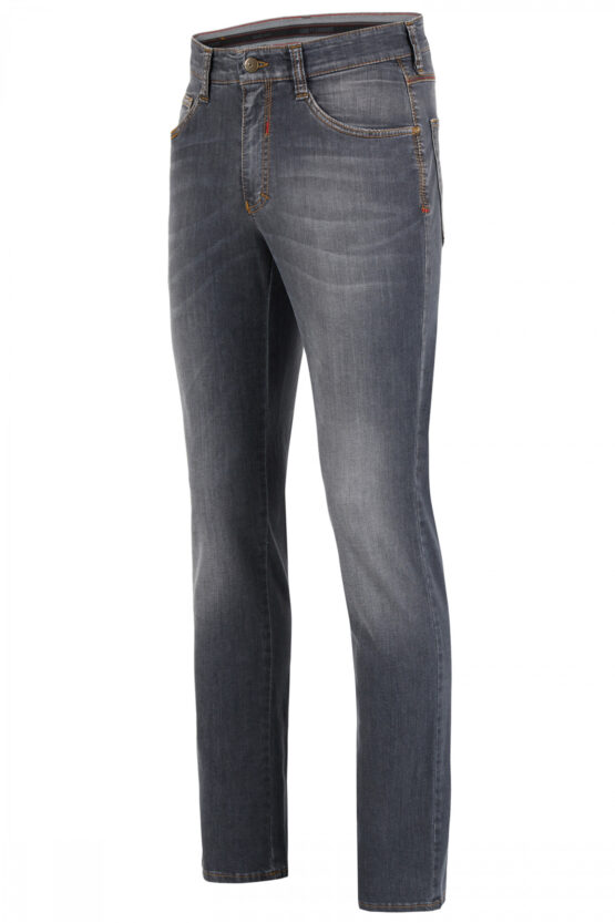 Jeans 5 Pocket High Stretch Mittelgrau – Bild 4