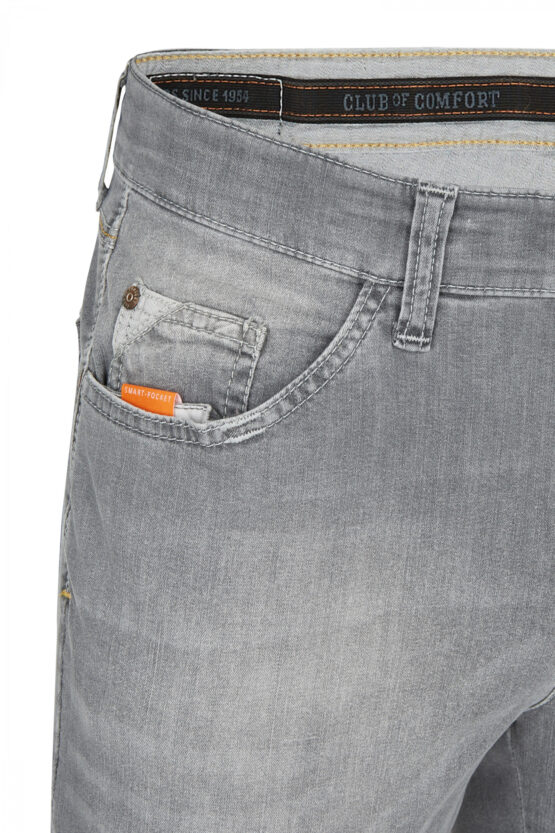 Jeans 5 Pocket High Stretch Hellgrau – Bild 3