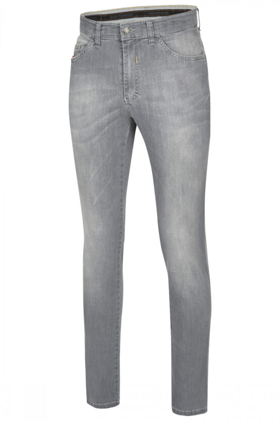 Jeans 5 Pocket High Stretch Hellgrau – Bild 4