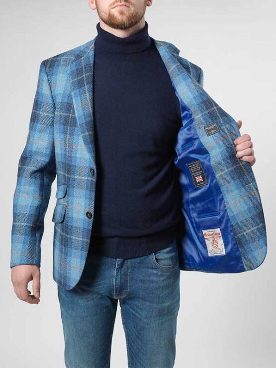 Harris Tweed Sakko Blau 612 – Bild 4