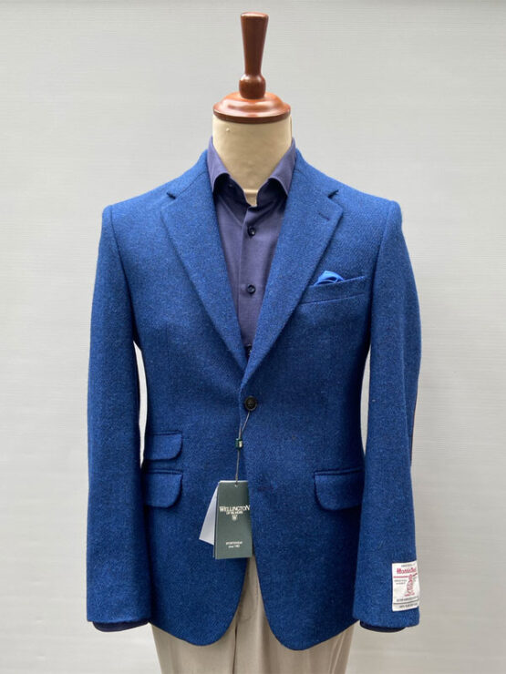 Harris Tweed Sakko Blau Twill 607 – Bild 2