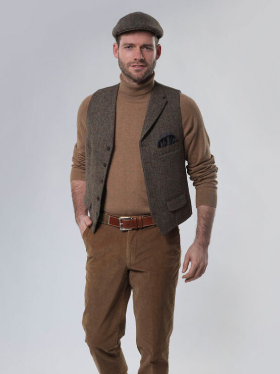 Harris Tweed Weste mit Revers 670