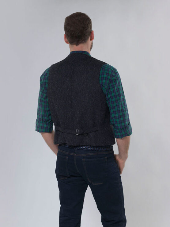 Harris Tweed Weste mit Revers 600 – Bild 3