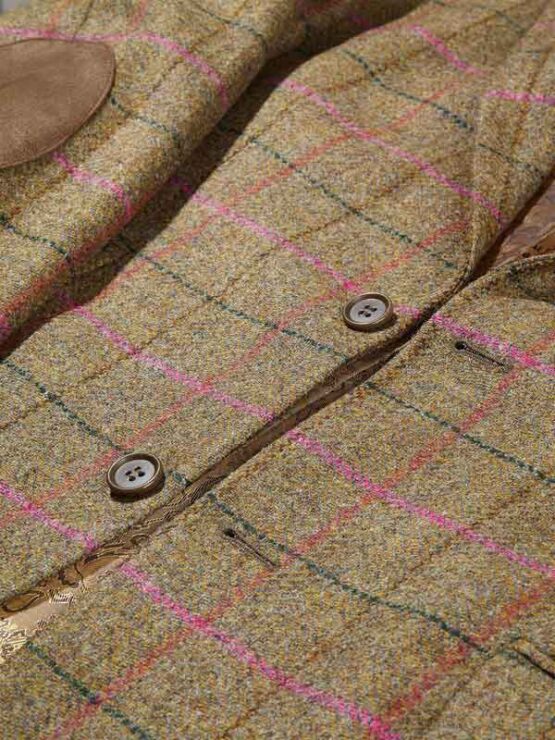 Tweed Sakko Grün/Rosa Yorkshire Tweed – Bild 4