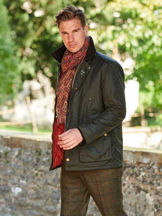 Wellington Water Resistant Wax Jacket, grün – Bild 3