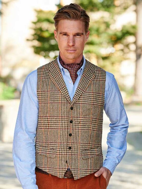 Harris Tweed Vestje met revers 625 – Bild 2