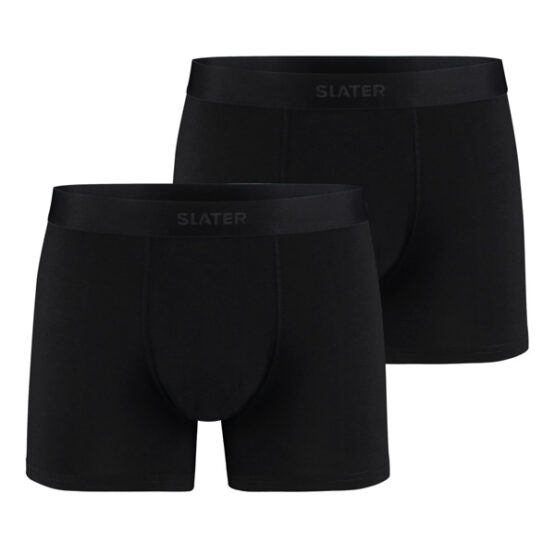 Slater bamboo Boxer-Shorts, 2 pack weiß/grau/schwarz – Bild 3