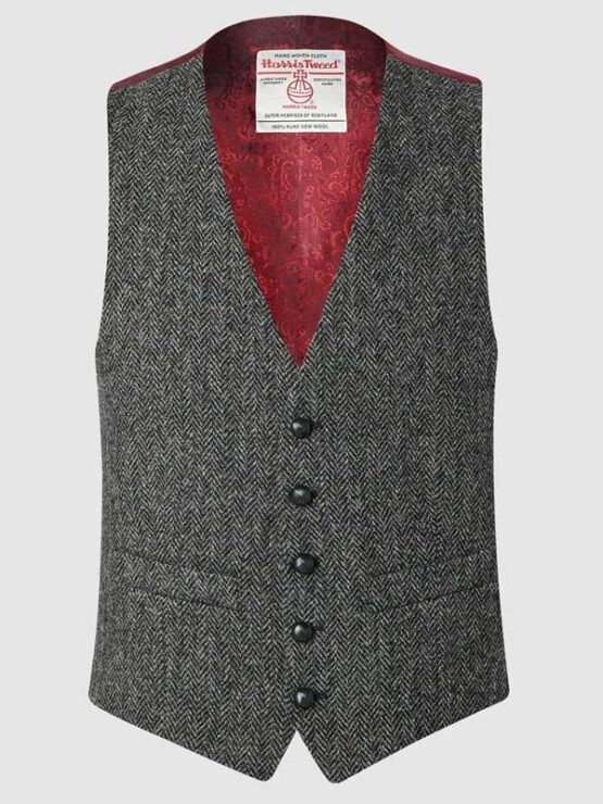 Harris Tweed Weste - Charcoal