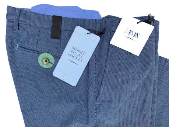 MMX CHINO, KATOENEN BROEK MET STEEKZAKKEN, GRIJS/BLAUW – Bild 2