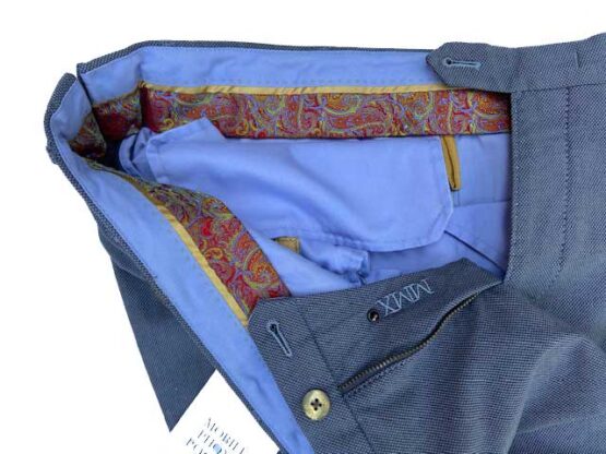 MMX CHINO, KATOENEN BROEK MET STEEKZAKKEN, GRIJS/BLAUW – Bild 3