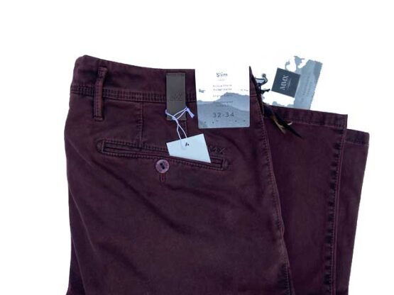 MMX CHINO, KATOENEN BROEK MET STEEKZAKKEN, BORDEAUX – Bild 2
