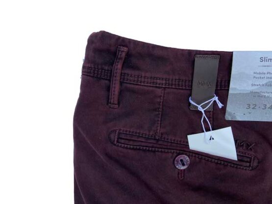MMX CHINO, KATOENEN BROEK MET STEEKZAKKEN, BORDEAUX – Bild 3