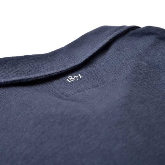BLACK & BLUE 1871, LANGE MOUW POLO SHIRT BLAUW – Bild 4
