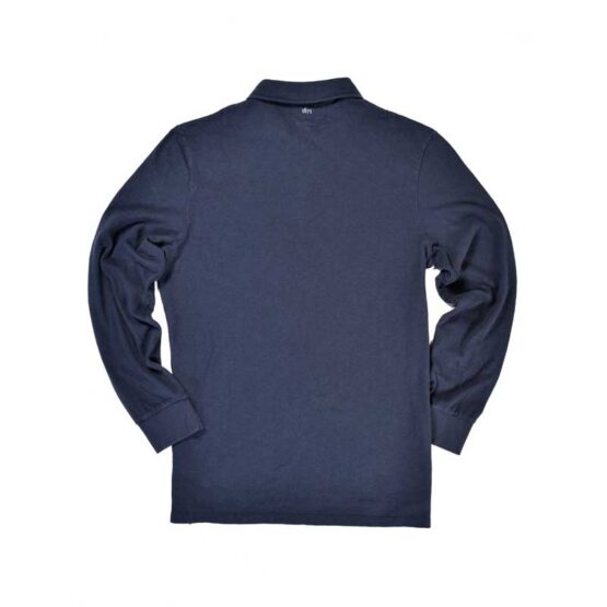 BLACK & BLUE 1871, LANGE MOUW POLO SHIRT BLAUW – Bild 5