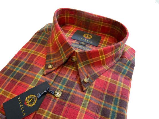 Flannel Shirt Viyella Rode Ruit – Bild 2