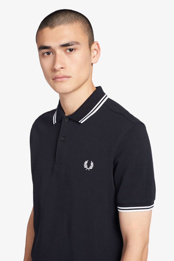 FRED PERRY, POLO, NAVY/WHITE/WHITE – Bild 3