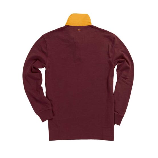 Classic Burgundy With Gold Collar 1871 Rugby Shirt – Bild 3