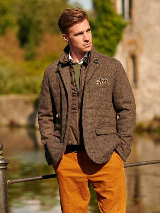 Wellington Tweed Visgraat Jack Bruin – Bild 4
