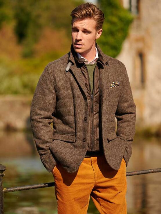 Wellington Tweed Visgraat Jack Bruin