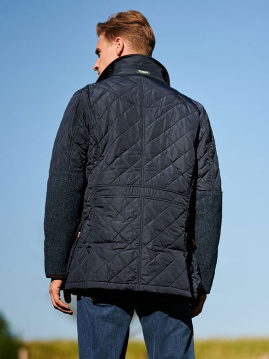Stepp Jack Met Harris Tweed Details Blauw – Bild 4