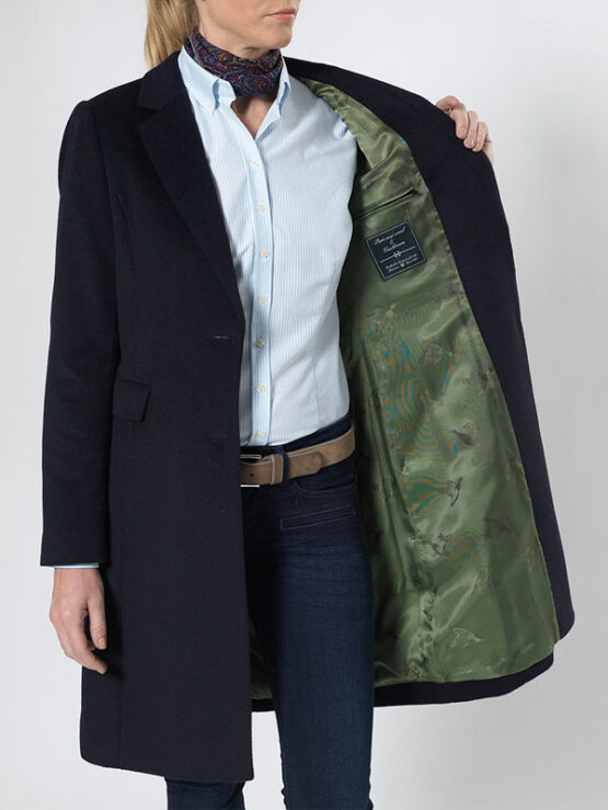Wellington, Damesmantel Wol Cashmere in Marine – Bild 3