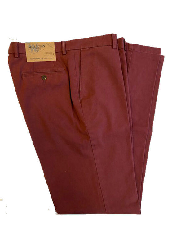 Wellington Katoenen Pantalon Rood