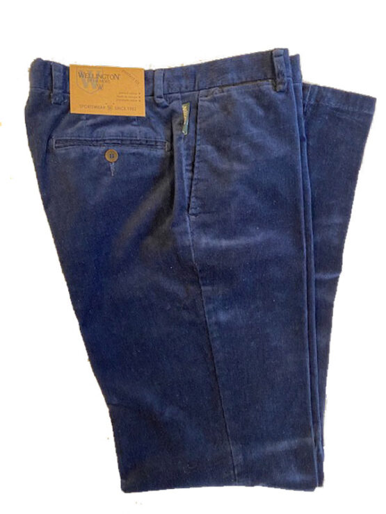 Wellington Pantalon Rib Blauw