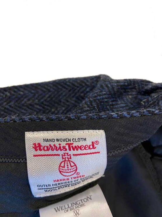 Harris Tweed Pantalon Blauw Visgraat – Bild 3