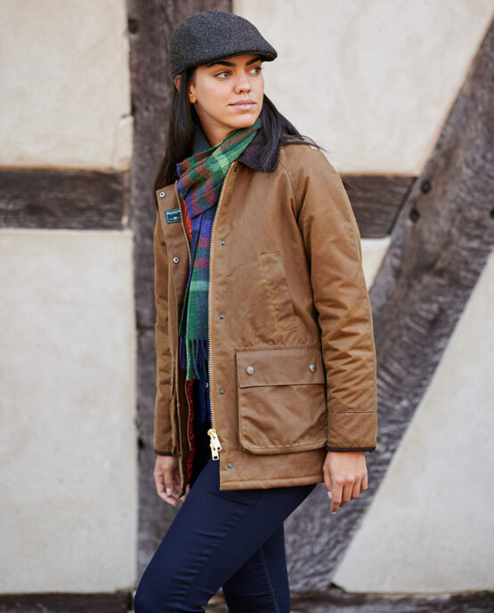 Wellington Waterafstotende Dames Wax jas, Camel