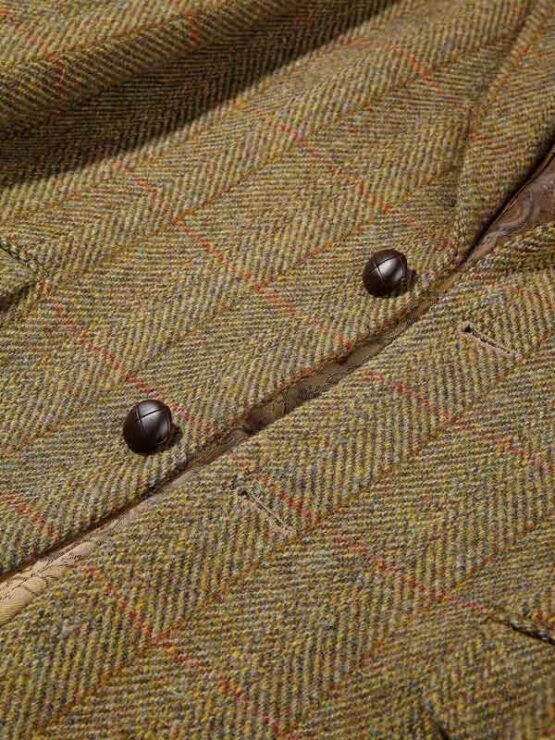 Harris Tweed Jacket Leather Buttons- Mustard – Bild 3