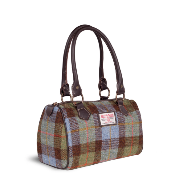 Bucktrout Barrel Bag Green/Blue Check