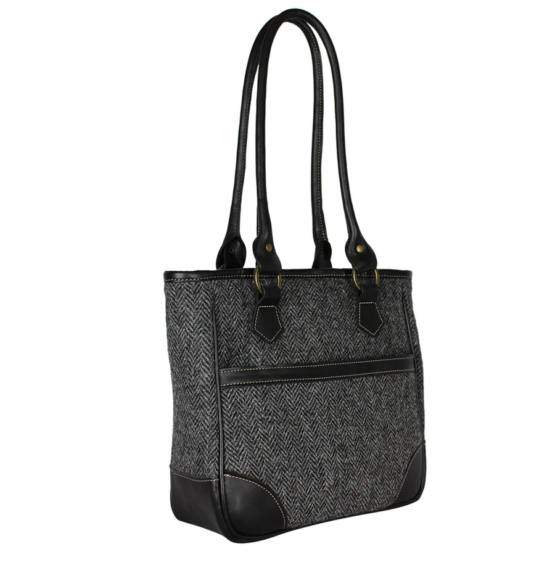Bucktrout Shire Long Handled Bag Charcoal Herringbone – Bild 2