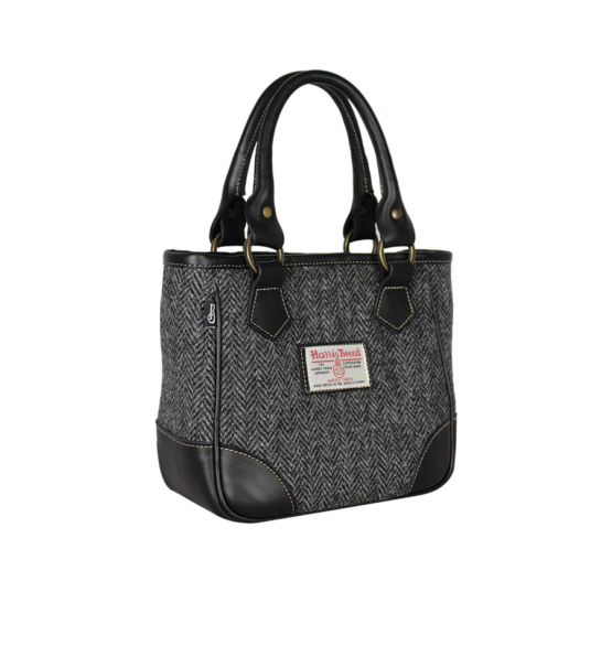 Bucktrout York Handbag Charcoal Herringbone