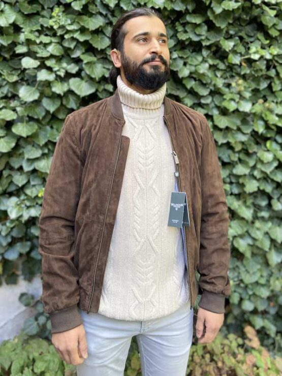 Wellington Suede Blouson "Bomber" Donker Bruin – Bild 2