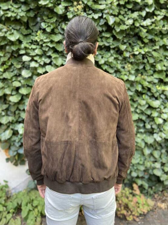 Wellington Suede Blouson "Bomber" Donker Bruin – Bild 4