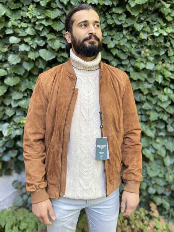 Wellington Suede Blouson "Bomber" Cognac