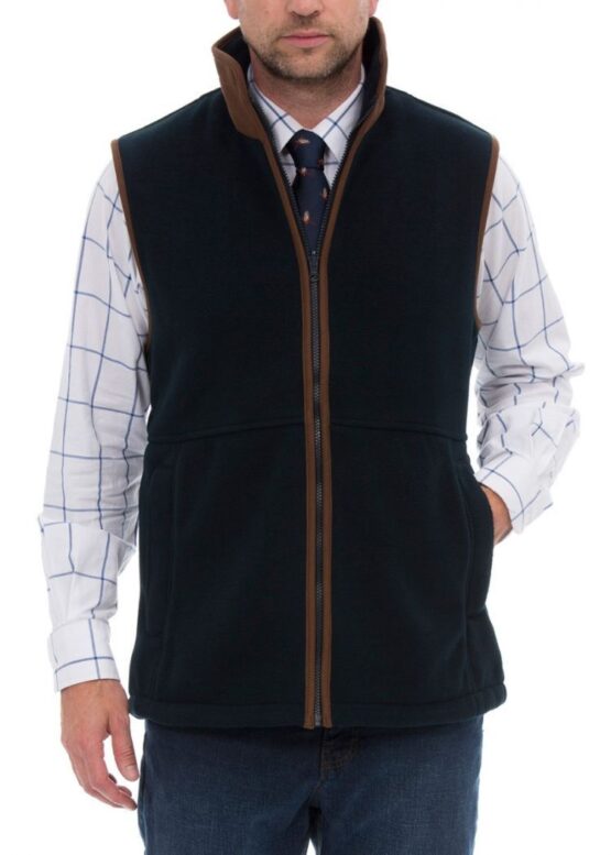 Fleece Waistcoat In Dark Navy – Bild 2