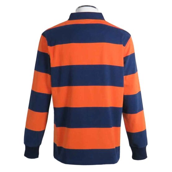 Rugby United New York Navy Orange Hooped Rugby Shirt – Bild 2