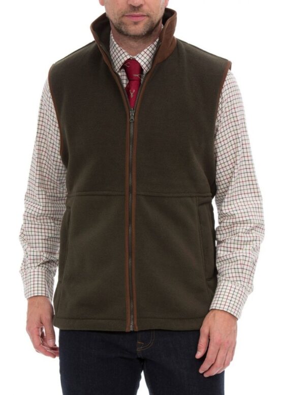 Fleece Waistcoat In Green - Classic Fit – Bild 2