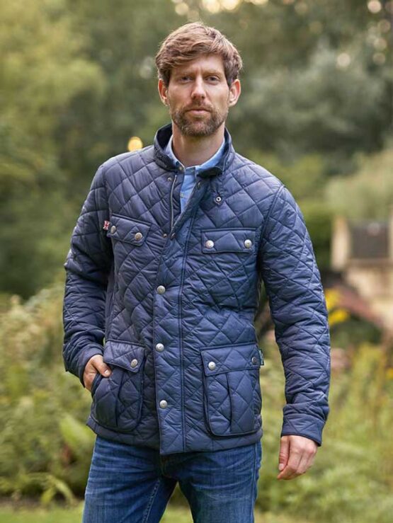 Steppjacke ”Lingfield” für Herren in Blau – Bild 3