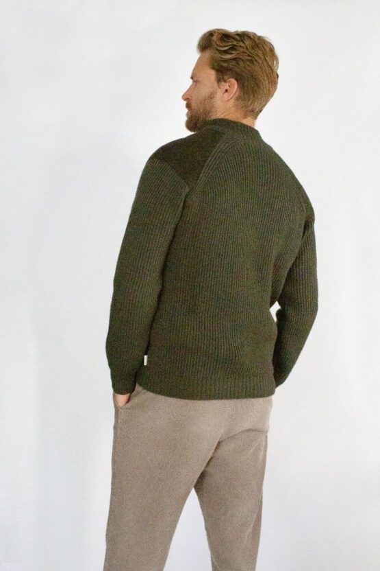 Pullover,Foxton Zip Neck, Olive – Bild 3