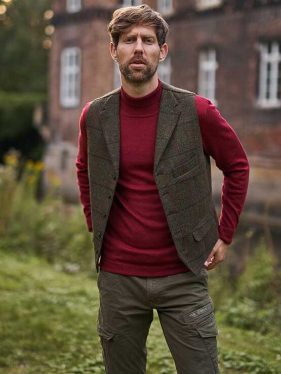 Harris Tweed Weste Mit Revers 633