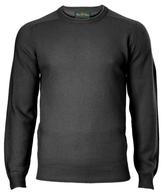Alan Paine Lamswol Pullover Ronde-hals, Updated Fit - Charcoal – Bild 4