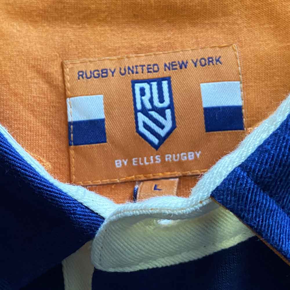 Rugby United New York Navy Orange Hooped Rugby Shirt – Bild 6