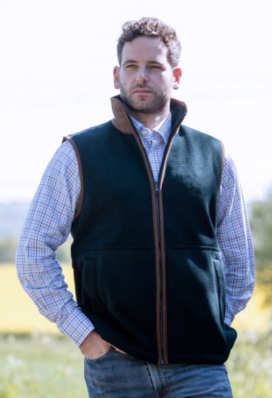 Fleece Waistcoat In Dark Navy – Bild 3