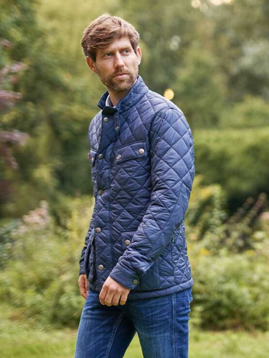 Steppjacke ”Lingfield” für Herren in Blau – Bild 4