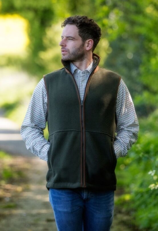 Fleece Waistcoat In Green - Classic Fit – Bild 3