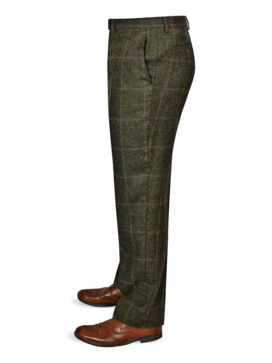 Yorkshire Tweed Pantalon, Mens Tweed Trousers - Green – Bild 2